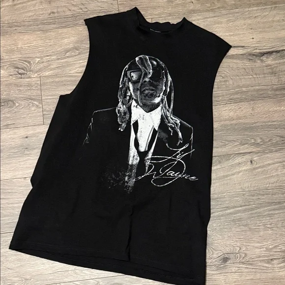 Lil Wayne The Carter VI Black Graphic Sleeveless Shirt mens large - Picture 1 of 3